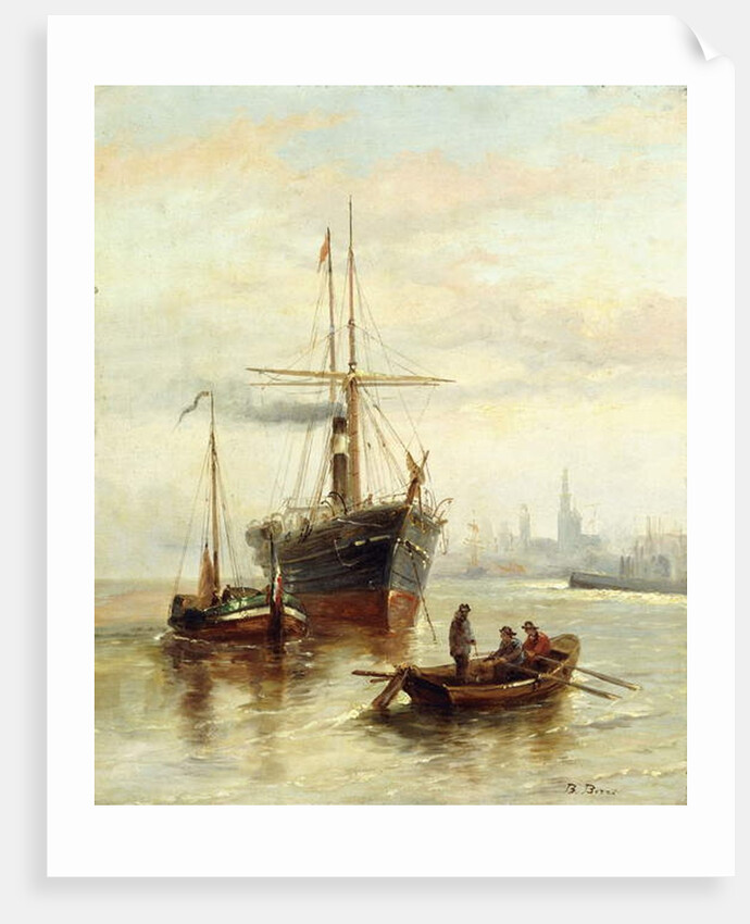 A Harbour Scene with a View of Venice by Bartolomeo Bezzi