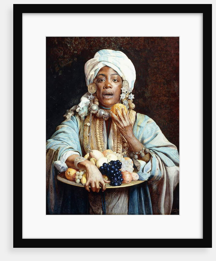A North African Fruit Vendor by Giuseppe Signorini