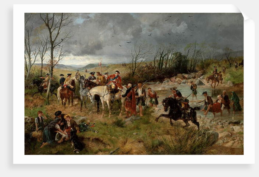 Halt of Prince Charles Edward on the Banks of the Nairne, 1878 by Richard Beavis