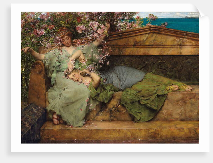 In a Rose Garden by Lawrence Alma-Tadema