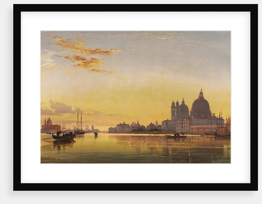 Sunset on the Lagoon of Venice, Church of Isola di San Giorgio in Alga in the Distance by Edward William Cooke