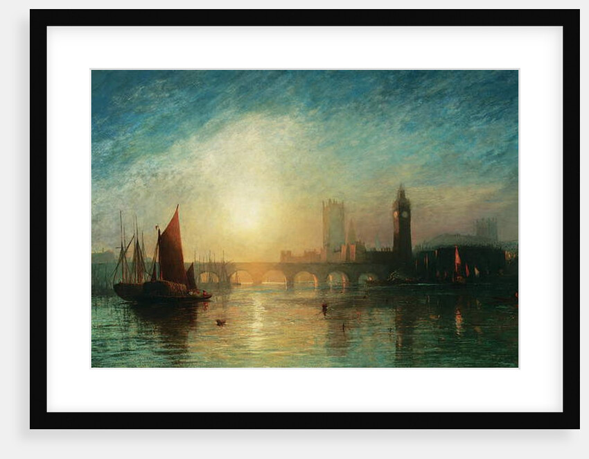 View of Westminster Bridge and the Houses of Parliament by James Francis Danby