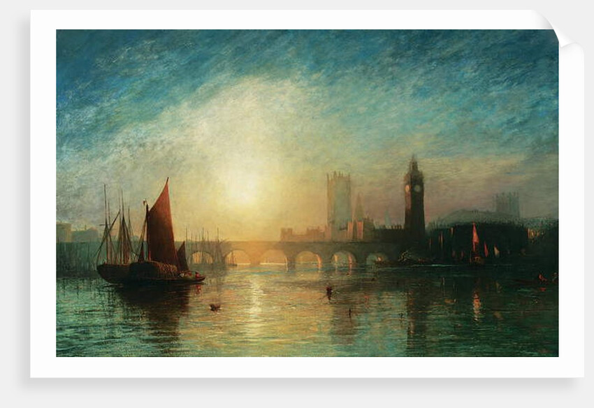 View of Westminster Bridge and the Houses of Parliament by James Francis Danby