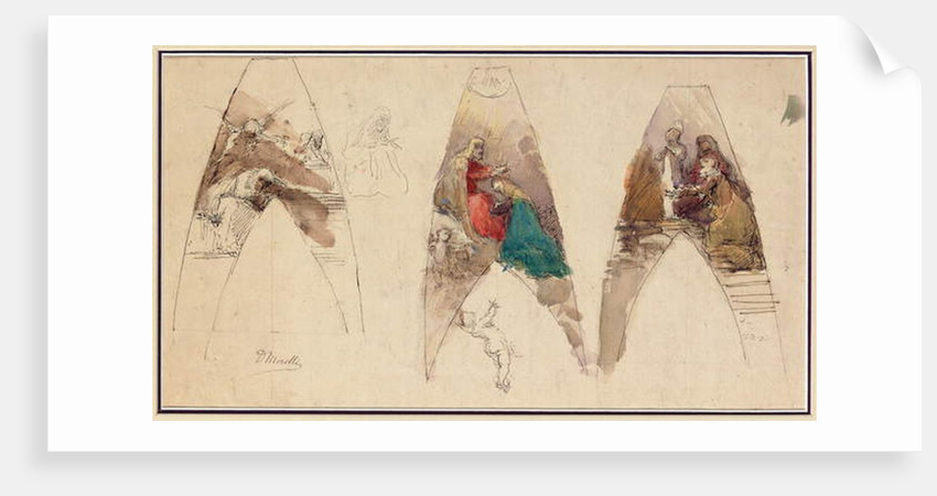 Sketches for an altarpiece by Domenico Morelli