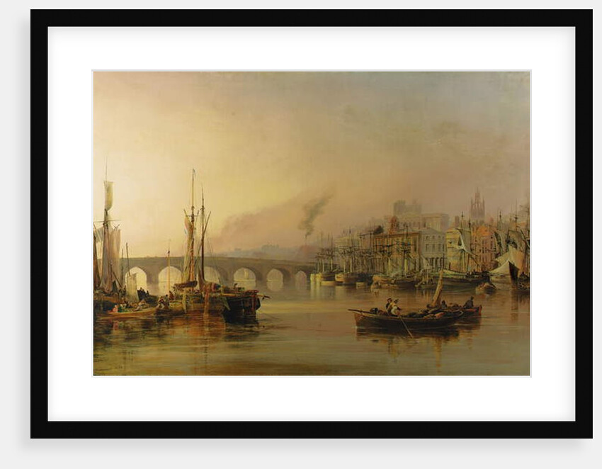 View of Newcastle from the River Tyne, with shipping in the foreground, 1831 by Thomas Miles Richardson