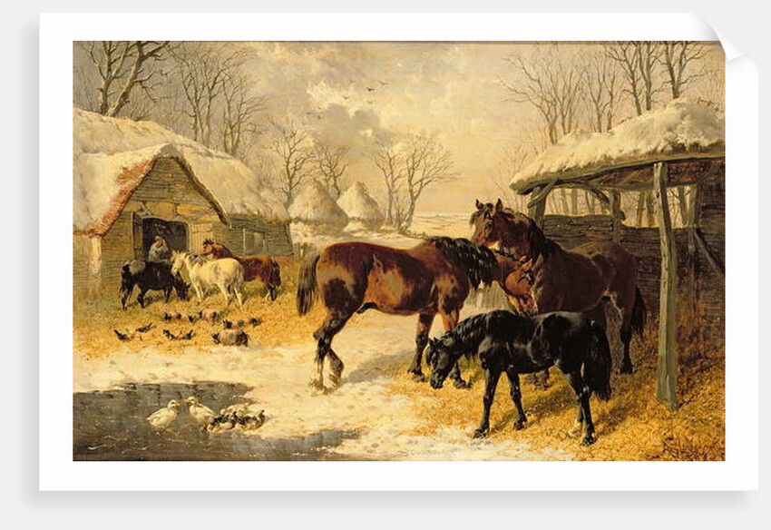 A farmyard in winter by John Frederick Herring Jnr