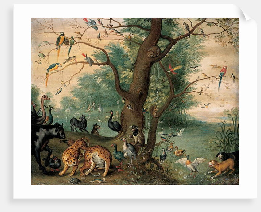 Animals and birds in the Garden of Eden by Ferdinand van Kessel