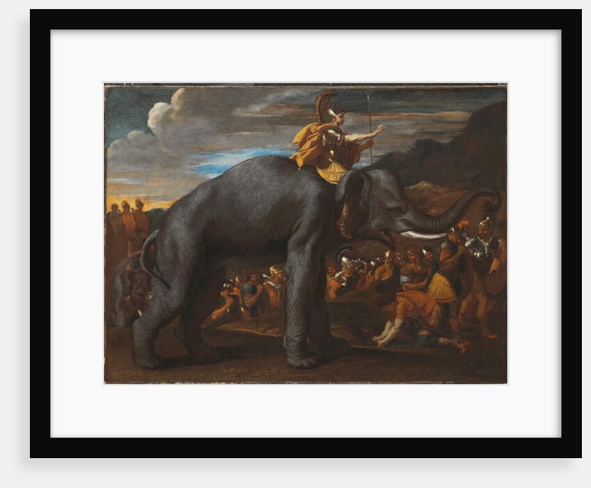Hannibal Crossing the Alps on an Elephant by Nicolas Poussin