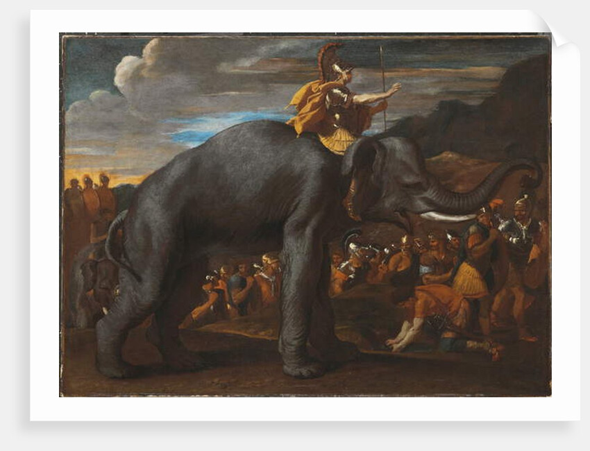 Hannibal Crossing the Alps on an Elephant by Nicolas Poussin