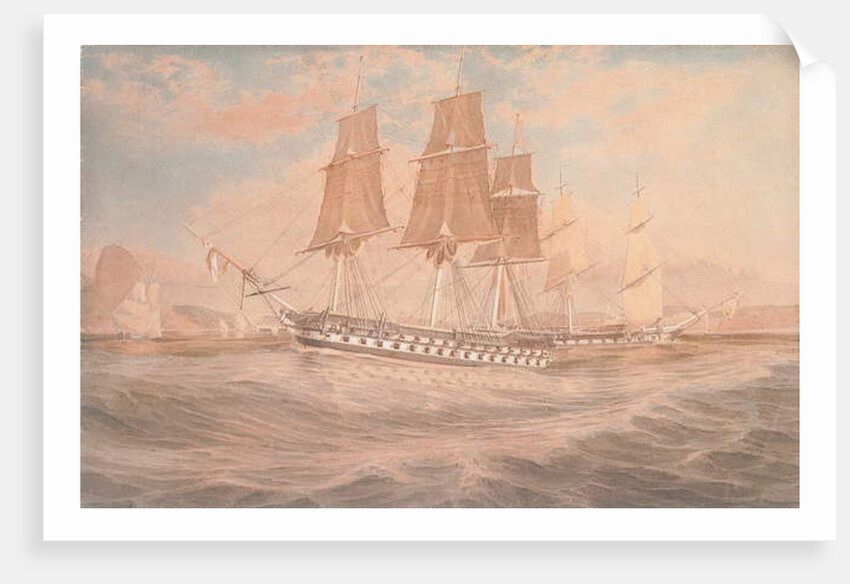 HMS Ganges, and Thetis off Rio de Janeiro by Emeric Essex Vidal