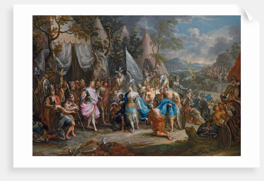 The Amazon Queen, Thalestris, in the camp of Alexander the Great by Johann Georg Platzer