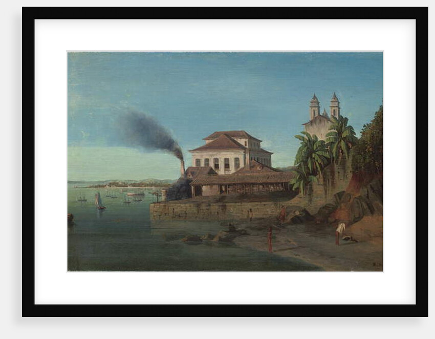 Solar do Unhao, with the church of N. S. de Conceicao da Praia, Salvador da Bahia by Francois Rene Moreaux