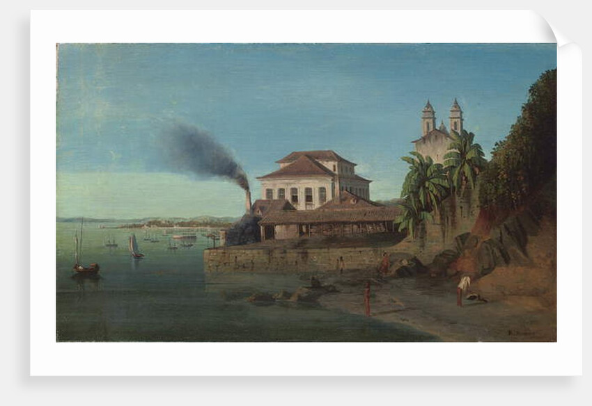 Solar do Unhao, with the church of N. S. de Conceicao da Praia, Salvador da Bahia by Francois Rene Moreaux