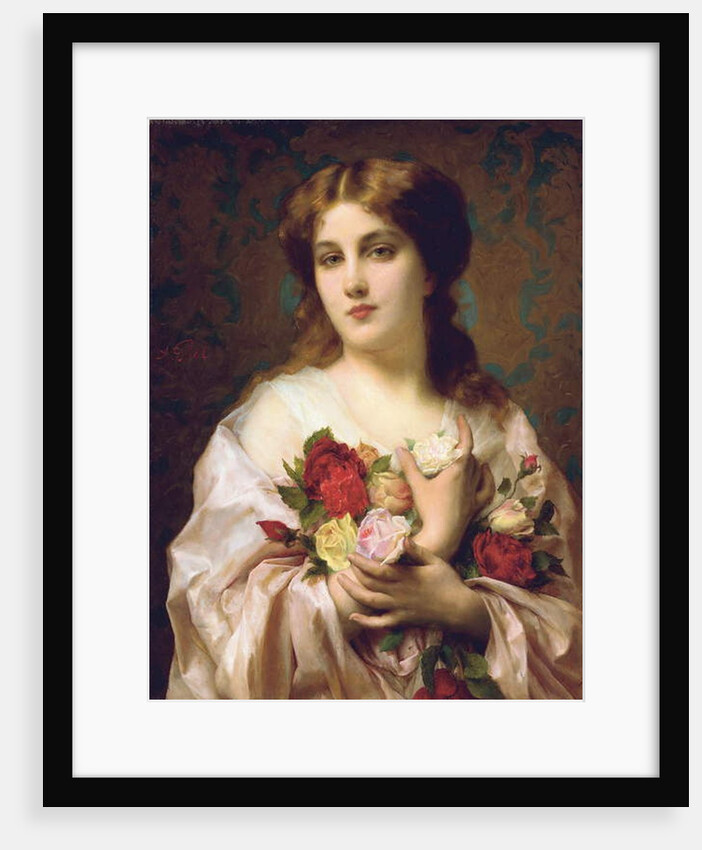 Portrait of a girl by Etienne Adolphe Piot