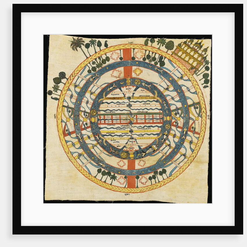 Jain Cosmic diagram, Jambudvpida, Bikaner by Indian School