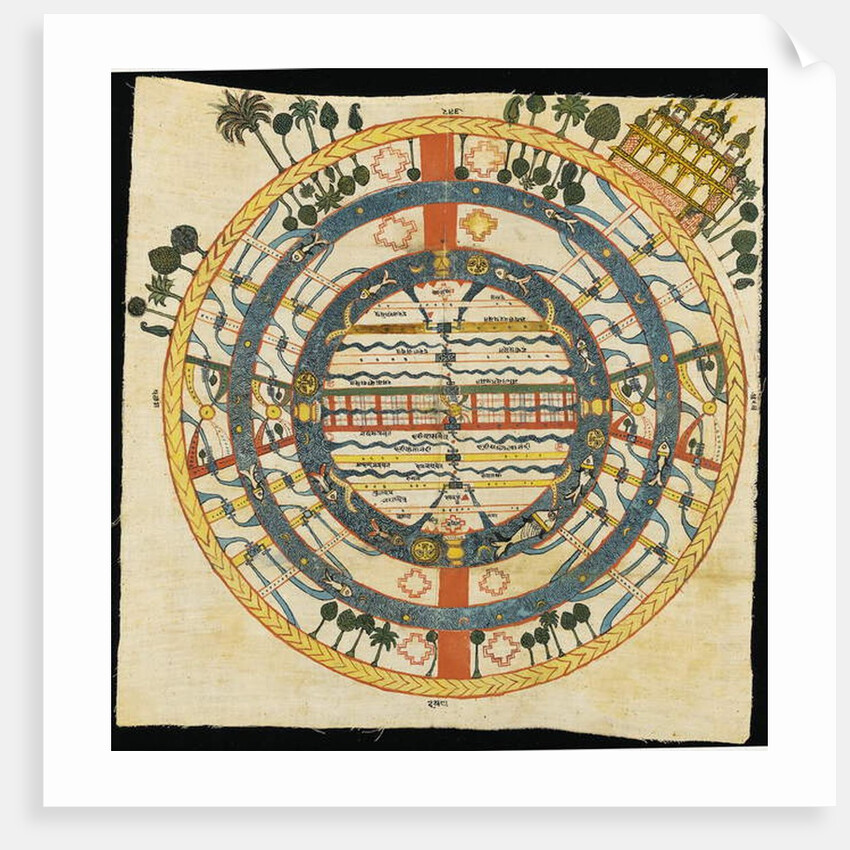 Jain Cosmic diagram, Jambudvpida, Bikaner by Indian School