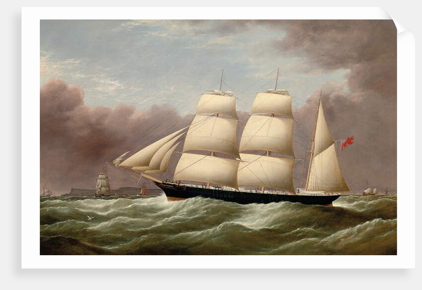 The Barque Alfred Hawley off the Skerries on her way into Liverpool, 1860 by G. Dell