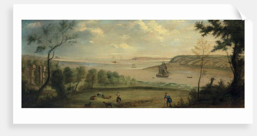 A traveller resting in the grounds of Broke Hall, Suffolk by Charles Catton