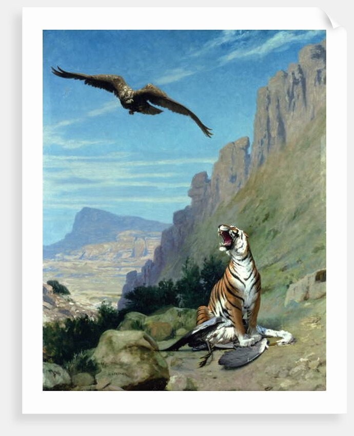 Tiger and Vulture by Jean Leon Gerome