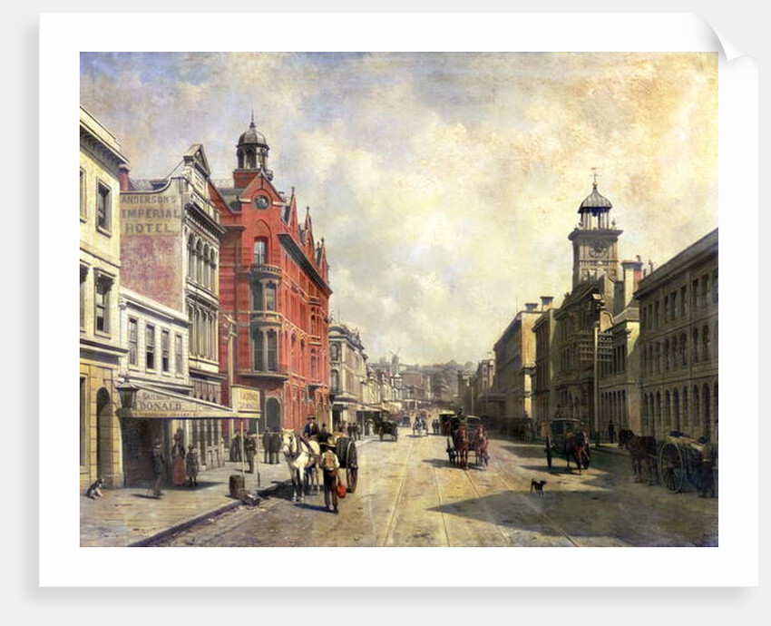 View of Queen Street, Auckland by Jacques Carabain