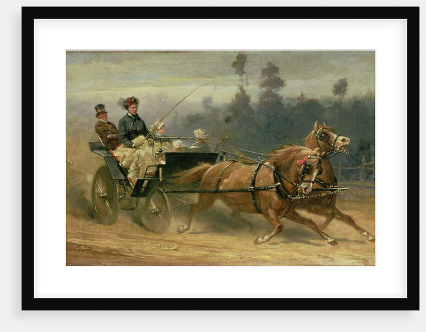 Madame Celestine Nichols Driving in Richmond Park with Her Grandchildren, 1879 by Adam Wray