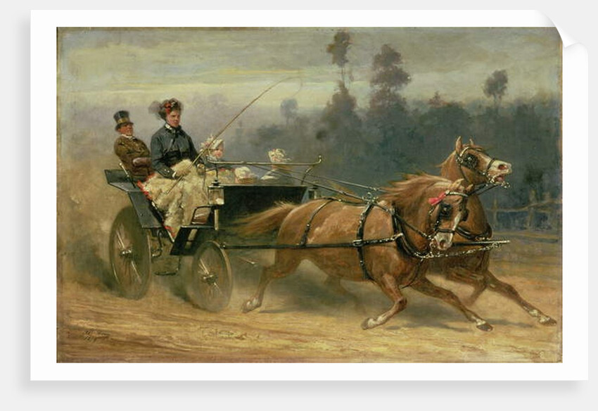Madame Celestine Nichols Driving in Richmond Park with Her Grandchildren, 1879 by Adam Wray