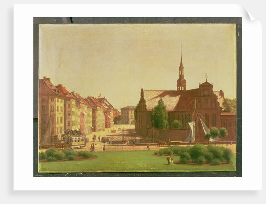 The Palace Square and Holmens Kirke, from a window in Christiansborg Castle, in Copenhagen, 1866 by Carl-Christian-Constantin Hansen