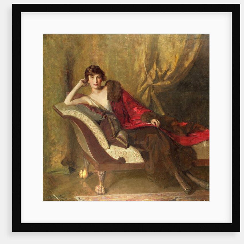 Countess Michael Karolyi, reclining in a divan, 1918 by John Quincy Adams