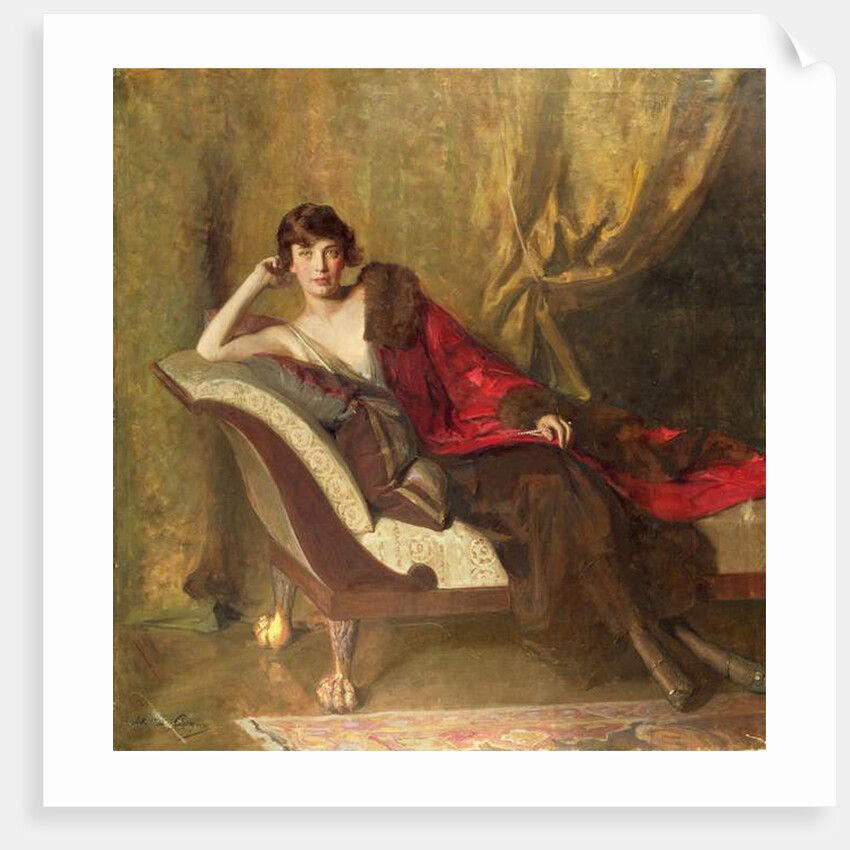 Countess Michael Karolyi, reclining in a divan, 1918 by John Quincy Adams