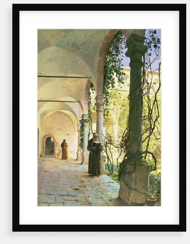 In the Cloisters of Santa Maria Jesus Monastery, in Taormina, 1885 by Peder Monsted