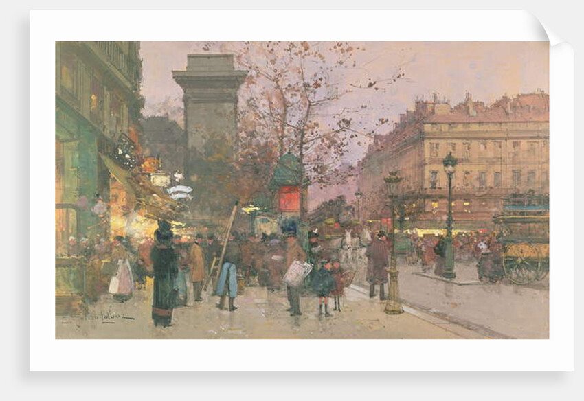 Porte Saint Denis by Eugene (1854-1941) Galien-Laloue