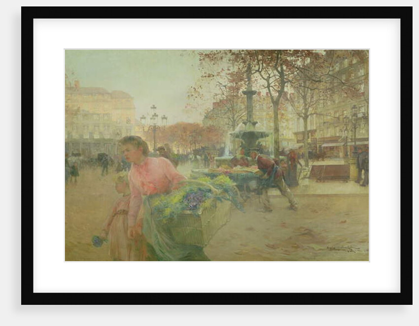 Place du Theatre Francais, in Paris, 1902 by Eugene Galien-Laloue