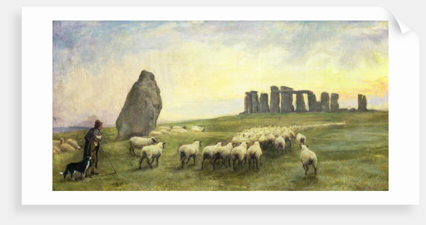 Returning Home, Stonehenge, Wiltshire, 1891 by Edgar Barclay