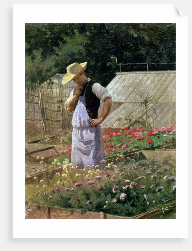 A Corner of the Rose Garden at Bagatelle by Henri-Adolphe Laissement