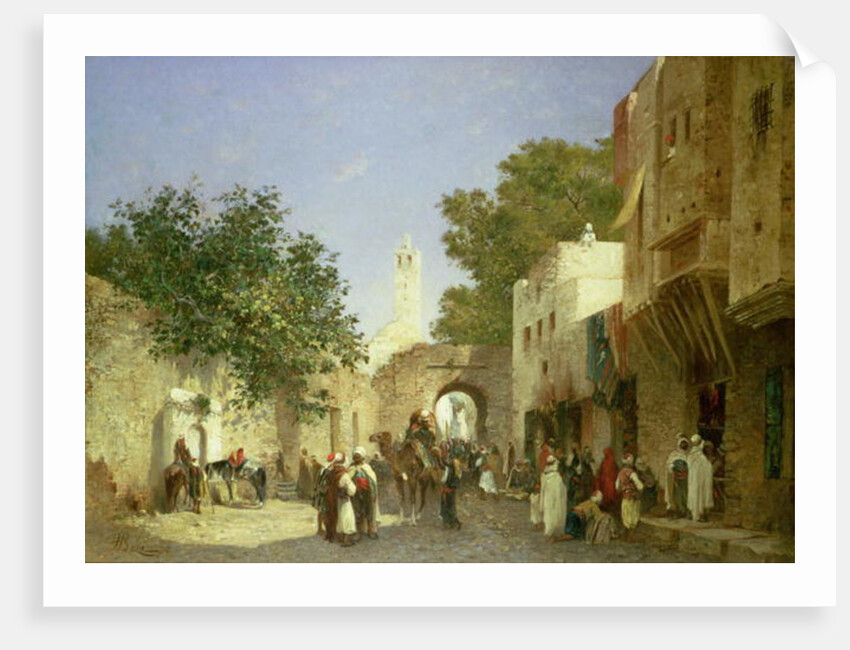 Arab Street Scene, 1872 by Honore Boze