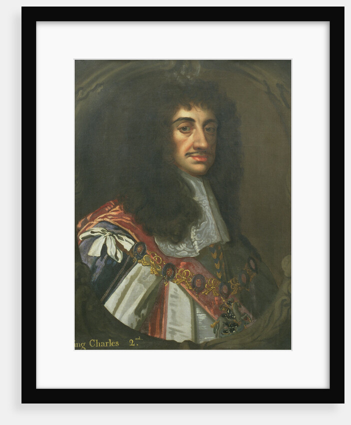 Portrait of King Charles II Wearing Garter Robes by Peter Lely