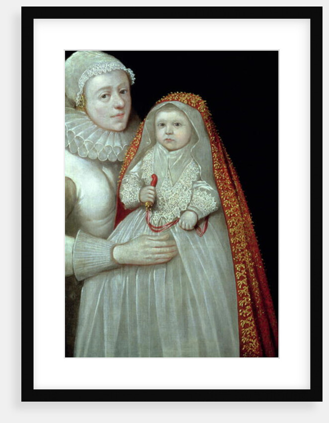 Christening, Portrait of A Mother And Child, c.1595 by English School