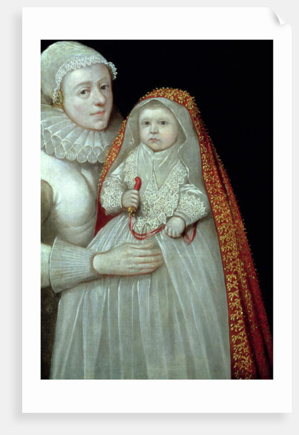 Christening, Portrait of A Mother And Child, c.1595 by English School