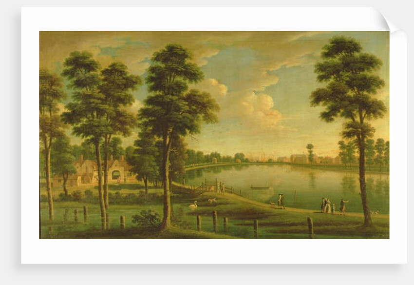 View of Chelsea Reservoir and Waterworks, with Westminster Abbey in the Distance, c.1725 by English School