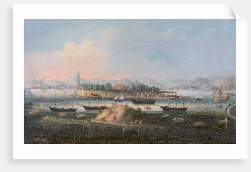 View of the Whampoa Rach from Dane's Island by Anglo-Chinese School