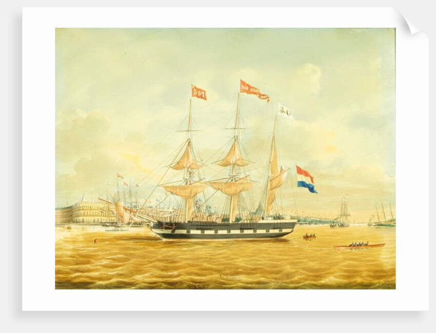 The Johan Melchior Kemper at Anchor by Rotterdam Harbour by Jacob Spin