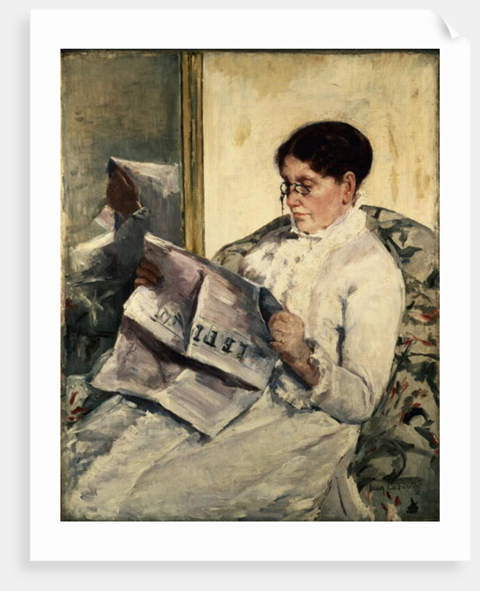 Reading Le Figaro, 1878 by Mary Stevenson Cassatt
