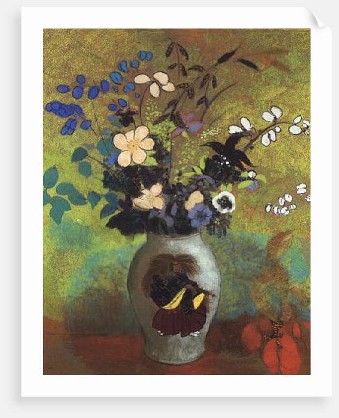 Fleurs Exotiques dans une Potiche by Odilon Redon