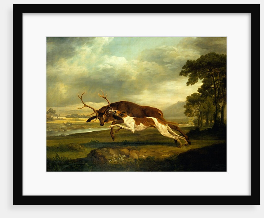 A Hound attacking a stag by George Stubbs
