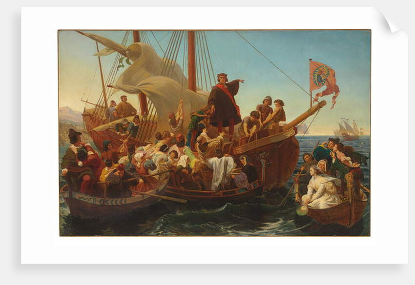 The Departure of Christopher Columbus from Palos in 1492, 1855 by Emanuel Gottlieb Leutze