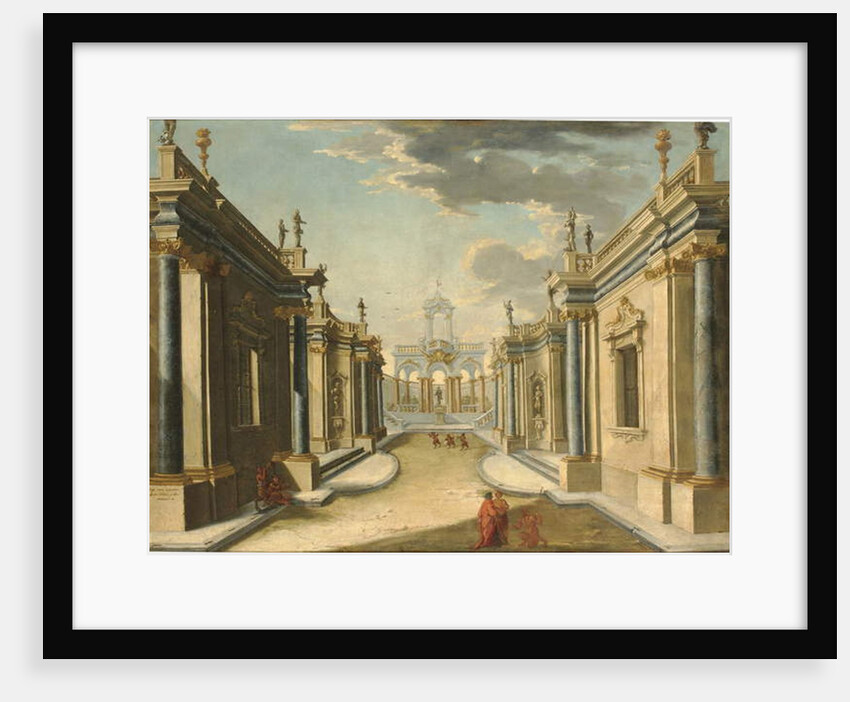 Architectural fantasy with the Daughters of Minyas from Ovid's 'Metamorphoses' by Giuseppe Antonio Landi