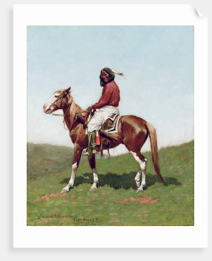 Comanche Brave, Fort Reno, Indian Territory by Frederic Remington