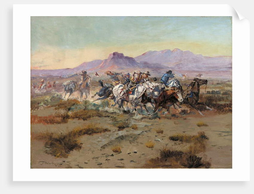 The Attack, 1900 by Charles Marion Russell