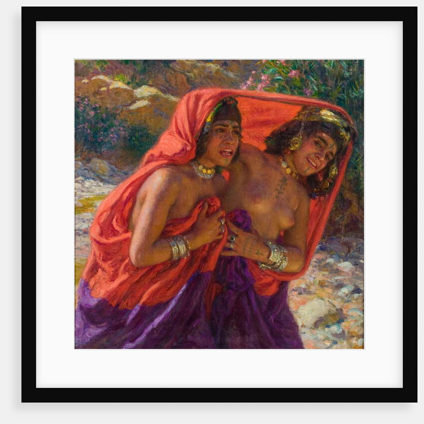 The Frightened Bathers; La Fuite des Baigneuses by Alphonse Etienne Dinet