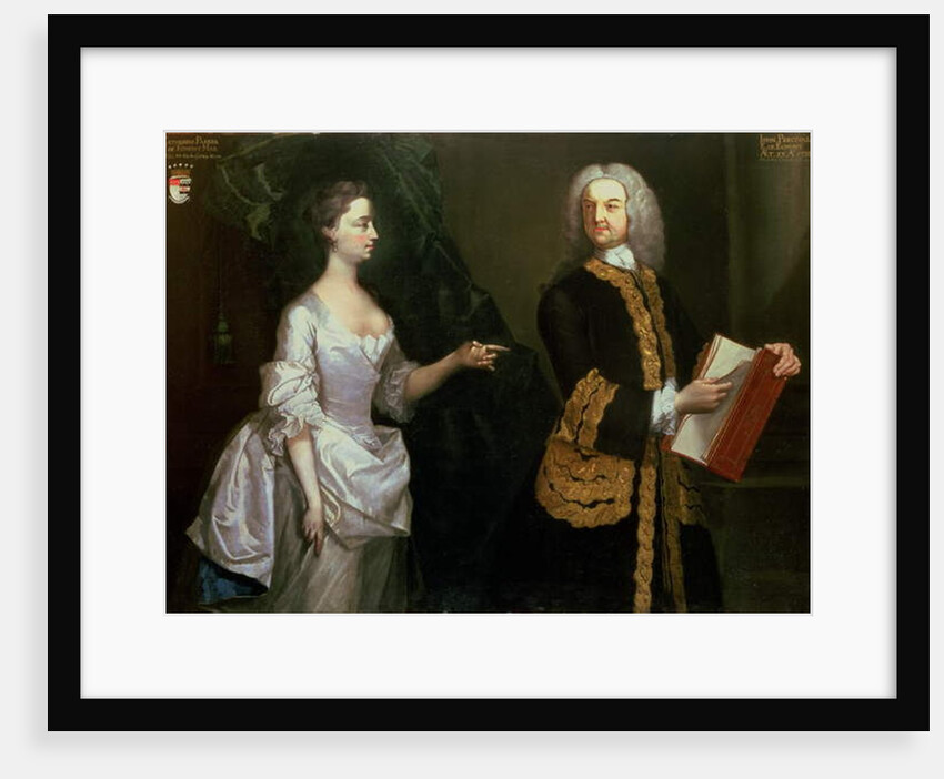 A Group Portrait of John Perceval, 1st Earl of Egmont and his Wife Catherine by J. Alberry